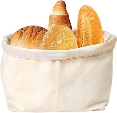 Broodmand van beige stof - Handige en stijlvolle opberger voor brood
