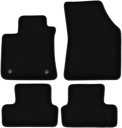 BASIC zwarte veloursmatten voor: Renault Megane IV Grand-Coupe, liftback, stationwagen, grandtour, coupé, GT (2015-)