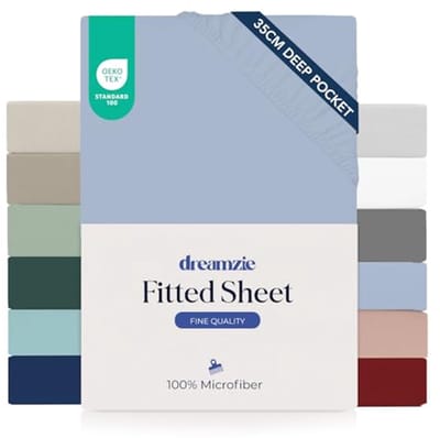 Hoeslaken 90x190 voor Dikke Matrassen - 100% Microvezel - Blauw - Oeko-Tex Gecertificeerd