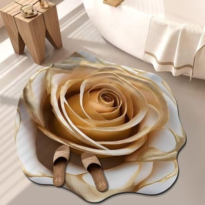 Nieuwe Chinese Stijl Spoelbak Vloermat Ronde Badkamer Vloermat Waterabsorberend en Vuilafstotend Badkamer Antislip Voetmat Voetmat 60*60cm