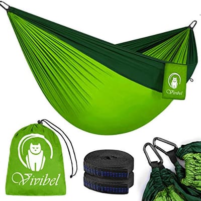 Camping Hangmat voor 2 Personen - Ultralight en Ademend, Tot 300 kg, Ideaal voor Tuin, Strand en Reis