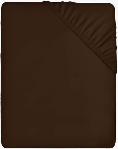 Famanu Bedding Hoeslaken met hoeken voor tweepersoonsbed, geborstelde microvezel, elastische hoeken, 200 x 200 cm, bruin
