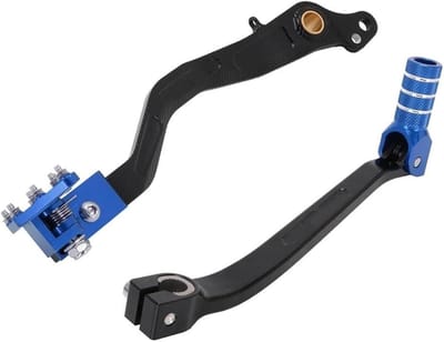 Motorfiets Voetsteunen - Pedaal Sets - Comfortabel Rijden - Groot Contactoppervlak - Set F - Blauw Zwart