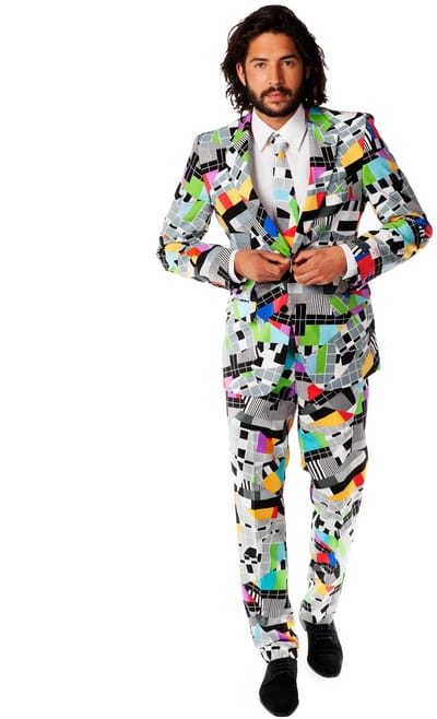 OppoSuits Testival - Mannen Kostuum - Verkleedpak - Carnavalskleding - Gekleurd - Carnaval - Maat EU 54