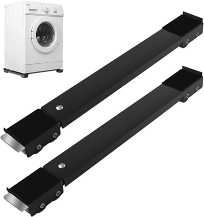 Dailygoods- Meubelwieltjes Verstelbaar - Transporthulp - Meubelhouder - Wielen - Geschikt voor Koelkast/Wasmachine - Tot 300 kg Belastbaar - Meubelroller