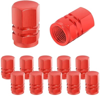 Dailygoods- Ventieldop 12 Stuks - Aluminium - Waterdicht - Duurzaam - Universeel - Zeshoekig Ontwerp - Bandendop