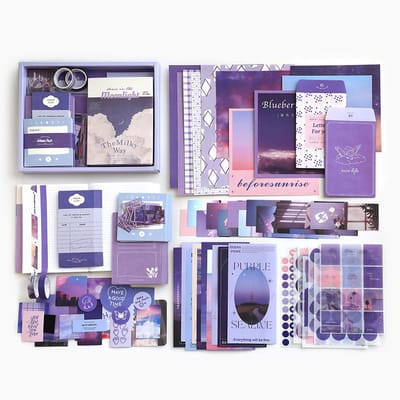 SIMNO® Bullet journal set A6 - 195-delig - Paars