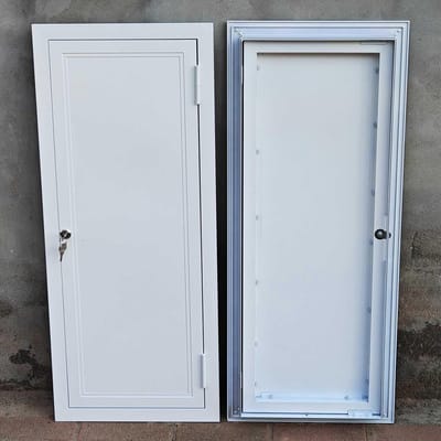Toegangsdeur met Sleutel - Revisiedeurtje Inspectie - Verborgen Toegang Maken - Geluiddicht Aluminium Paneel - 60 x 115 cm