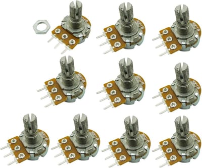 Variabele Weerstand - Draaipotentiometer - Elektronica Aanpassen - Lineaire Taper - 1K Ohm 15mm - Metaal