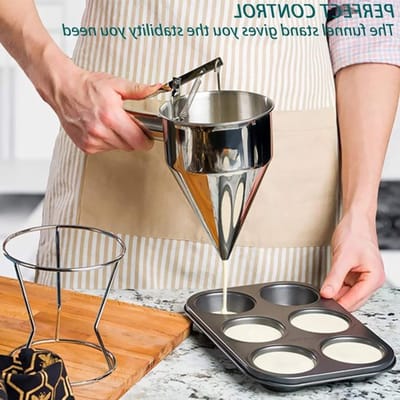 Deegdispenser voor pannenkoeken - roostervrij materiaal