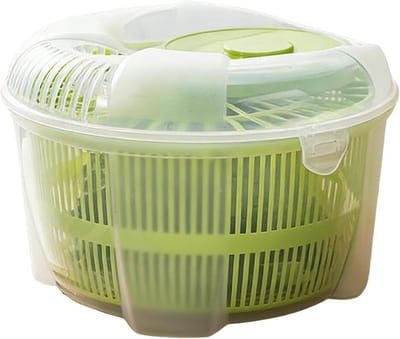 Slacentrifuge - Groente Droger - Verse Salades Maken - Handmatige Zwengel Bediening - 21 cm - Groen