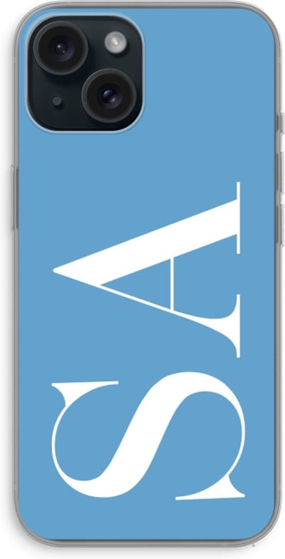 Gepersonaliseerd - Case Company® - Hoesje geschikt voor iPhone 15 hoesje - Monogram N°2 - Soft Cover Telefoonhoesje - Bescherming aan alle Kanten en Schermrand