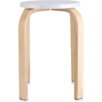 1 Stuk Antislip Gebogen Hout Stapelkruk Snoepkleur Woonmeubilair Kinderkamer Decor Groen wit