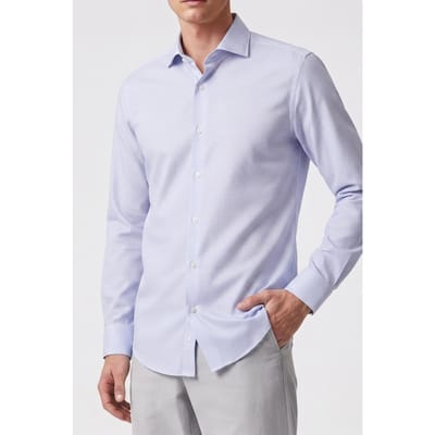 Calvin Klein Slim Perf Solid Shirt Blue Taglia: 38 | Camicie Business Outlet | Uomo | Blu