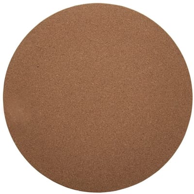 Orion Gekloofd Houten Boomstam Motief Rond Kurk en Plastic Tafelonderzetter 38 cm
