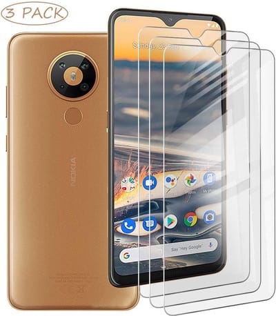 3X Screenprotector Tempered Glass Glazen Gehard Screen Protector 2.5D 9H (0.3mm) - Geschikt voor: Nokia 5.3