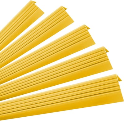 Antislip Traprandprofiel Zelfklevend - Kunststof PVC Trapneus Bescherming - Geel (5 stuks van 100 cm)