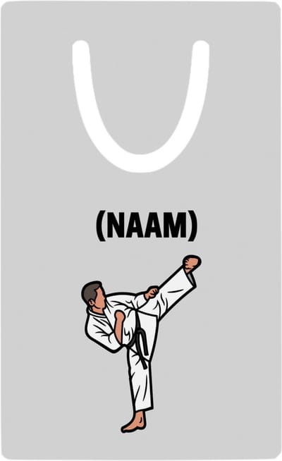 Hacebo® - Karate met eigen naam metalen boekenlegger - Sport - Karateka - Sport Bladwijzer boekenleggers - 7.6 cm x 5cm
