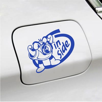 Bumpersticker - Turbo Inside - 12 X 15 - Blauw