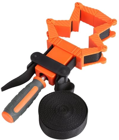Dailygoody - Multifunctionele Verstelbare Banden Klem - Ideaal voor Houtbewerking - Zwart en Oranje - Geschikt voor Nalen en Schroeven - 4 Meter Lengt