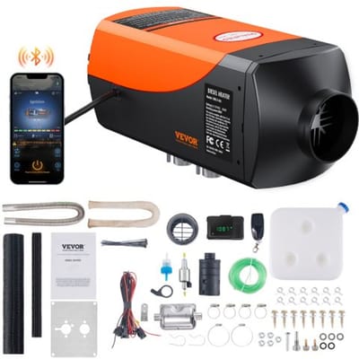 VEVOR Air Diesel Luchtverwarmers 12V 8KW Luchtverwarmer Air Diesel Diesel Standkachel Luchtverwarmer 0.16-0.62 l/uur Dieselkachel met LCD-display Standkachel Snel opwarmende draagbare dieselverwarming voor buiten