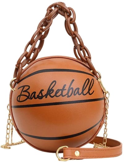 Dailygoods - Ronde Basketbal Schoudertas voor Vrouwen - Unieke Handtas in Bruin