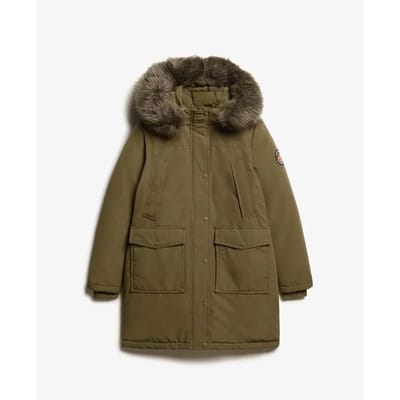 Superdry - Everest parka van imitatiebont - Dames - Gewatteerde jassen