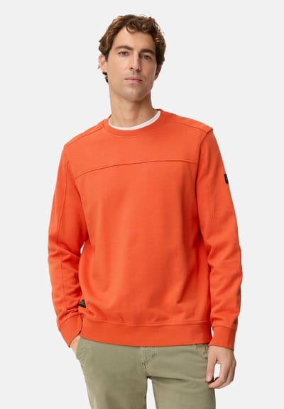 camel active Sweatshirt met ronde halslijn - Maat menswear-M - Oranje