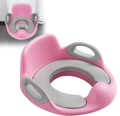 Kinder Toiletbril - Potjestraining Stoel - Zindelijkheidstraining - Anti-slip Kussen - 37 cm x 33 cm - Roze