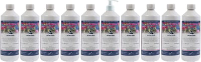 Handzeep Crème Rozen 500 ml - set van 10 stuks - met gratis pomp - Voordeelverpakking