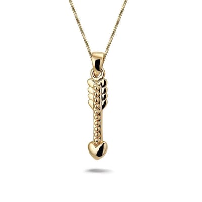 Montebello Ketting Love Dart G - 925 Zilver Verguld - Cupido - 4x22mm - 45cm