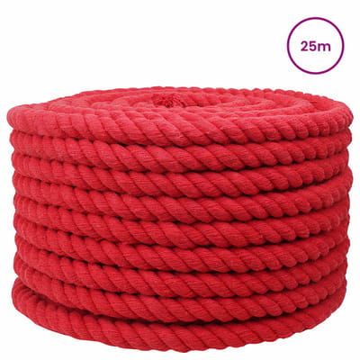 vidaXL - Katoenen - Touw - 16 - mm - 25 - m - Rood - 100% - katoen