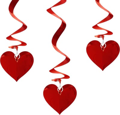 Valentijn decoratie - Hangdecoratie - Hartjes swirls