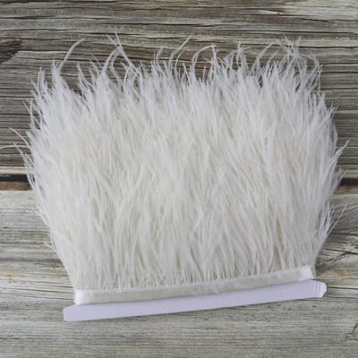 Veer 1/2/5/10 Meter Pluizige Struisvogelveer Randlint 8-10 cm Natuurlijke Veren voor Bruiloft Feestjurk Kleding Naaien Decoratie 1M