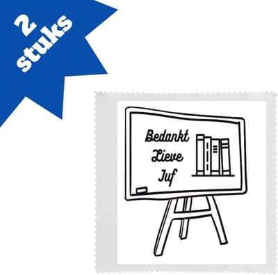 Akyol - bedankt lieve juf brillendoekjes - Juf - juf - leraar - 17,8 bij 17,8 cm - 2 stuks