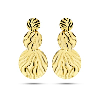 Zilver Verguld (Geel) Oorhangers reliëf 1 Micron 2103233