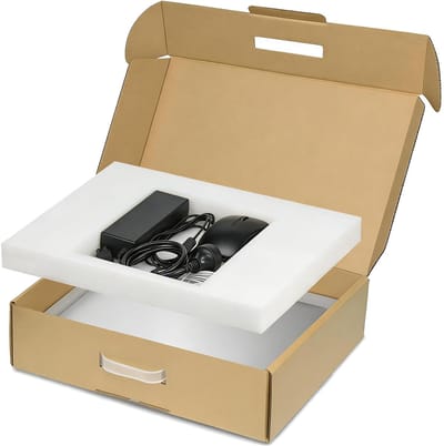 Dailygoods- Laptopbox met beschermingsschuim voor 17,3 inch - Verzenddoos Karton - Brievenbusdoos - Laptop Verzenddoos - Veilig Opbergen - Twee Lagen Schuim