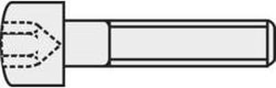 TOOLCRAFT 839676 Cilinderschroeven M4 10 mm Binnenzeskant (inbus) DIN 912 ISO 4762 Staal 8.8 gezwart 100 stuk(s)