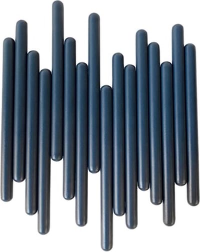 XLBoom Tuub Kapstok Large - RVS - Blauw - 30,5 × 6 × 37,5 cm