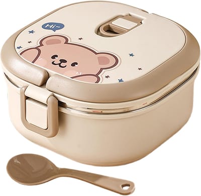 Thermische Lunchbox - Geïsoleerde Container - Warme Maaltijden Onderweg - Lekvrij Ontwerp - 700ml Capaciteit - Blauw en Wit