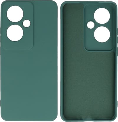Hoesje Geschikt voor de Oppo Reno 11F - Fashion Backcover Hoesje - Colorful Telefoonhoesje - Donker Groen