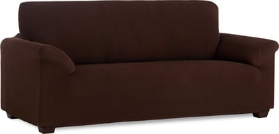 Belmarti® Bankhoes Milan 230cm tot 260cm breed - Bruin - Stretch - Anti-statisch - Ademend katoen - Premium Belmarti® - Beste kwaliteit bankhoezen