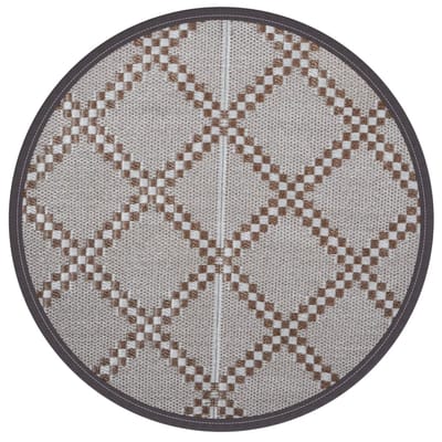 vidaXL - Buitenkleed - ARAKIL - Ø - 120 - cm - polypropeen - bruin