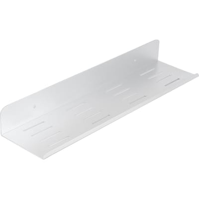 Étagère de Coiffeuse 40cm Espace de Rangement Mural en Aluminium Étagère de Salle de Bain Étagère de Rangement pour la Maison white
