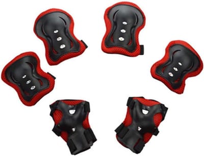 Kinderbeschermers Set - Veiligheidspads - Outdoor Sport - 6-delige Set - Verstelbaar - Rood