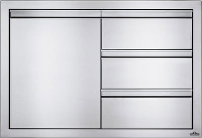 Napoleon grills - Inbouwdeur en drie laden combinatie klein (100x71...
