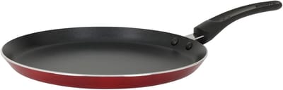 Pannenkoekenpan - Crêpe pan - Ontbijt Maken - Optimale Warmteverdeling - Ø 24 cm - Metallic Rood