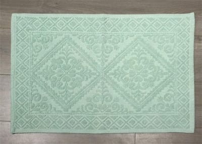 Badmat Jacquard ruit Soft Green 45x75