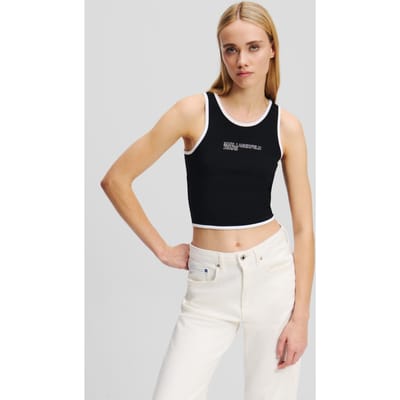 Karl Lagerfeld Outline Logo Top Black Größe: XS | Tanktops Outlet | Damen | Schwarz