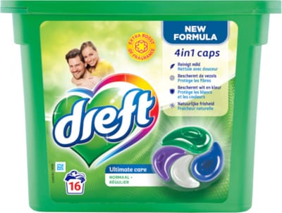 Dreft Wasmiddel Capsules Ultimate Care 16 stuks